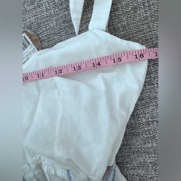 NEW EDDY Katherine Dress in white whimsy belted embroidered sz: M $598 - Picture 10 of 14